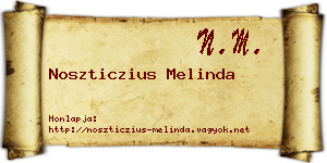 Noszticzius Melinda névjegykártya